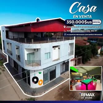 Casa Comer+Billar+9 cuartos+ tinglado en Venta!