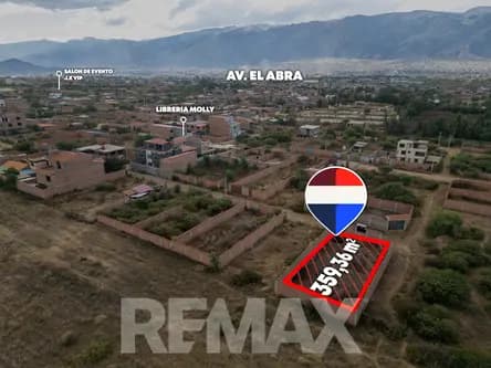 Terreno Amurallado en venta Zona El Abra | 359,36 m²